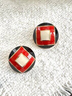 St John Knits Designer Clip On Earrings Wear With Suits Jewelry